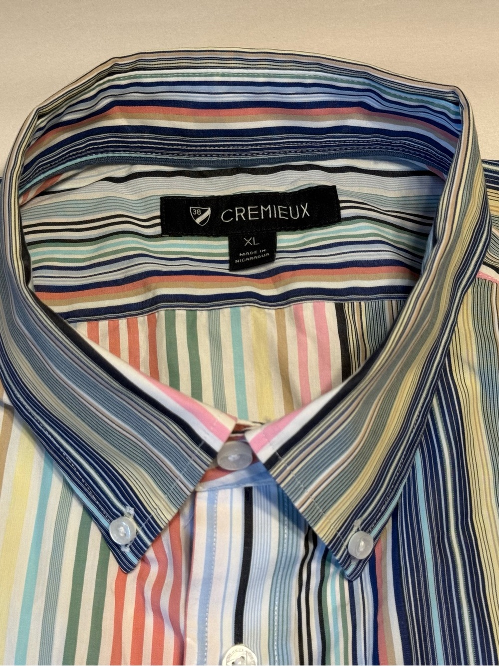 Daniel Cremieux Pastel Multicolor Vertical Stripe Button-Down Shirt